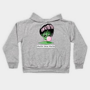 Halloween Frankenstein Girl with Bubblegum Kids Hoodie